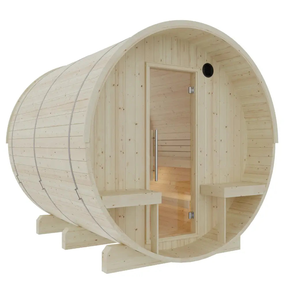Turku Finnish Barrel Sauna with Terrace & WiFi Heater