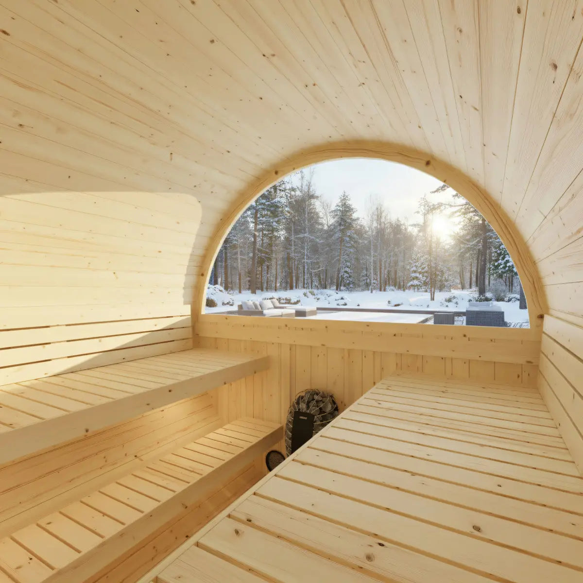 Turku Finnish Barrel Sauna with Terrace & WiFi Heater