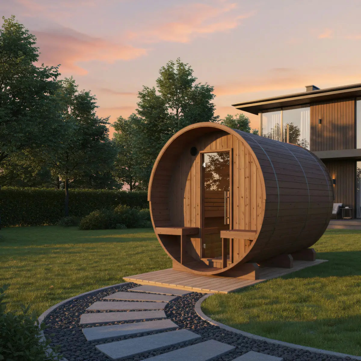 Turku Finnish Barrel Sauna with Terrace & WiFi Heater