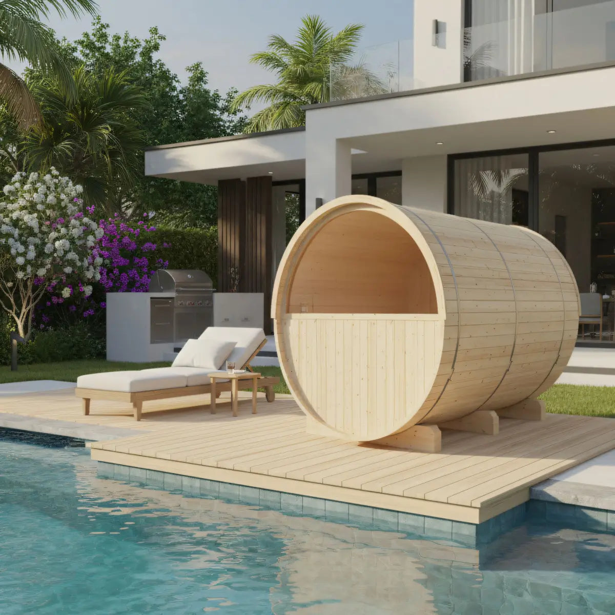 Turku Finnish Barrel Sauna with Terrace & WiFi Heater